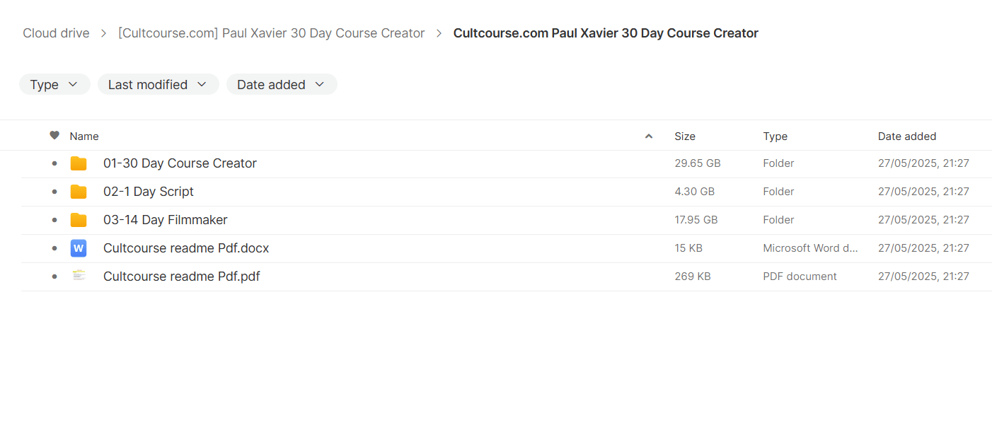 Paul Xavier 30 Day Course Creator